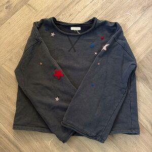 Black cropped Madewell sweatshirt